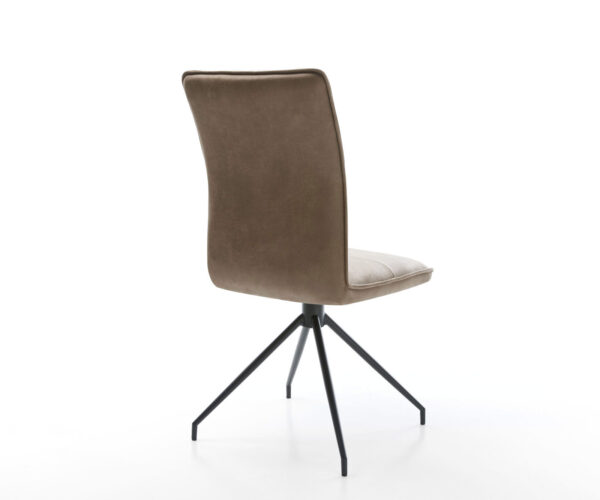 Jídelní židle Maddy-Flex taupe vintage s křížovou podnoží, zužující se černá - Image 5