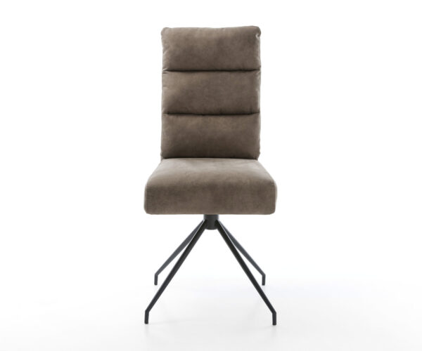 Jídelní židle Pela-Flex taupe vintage s křížovou konstrukcí, zužující se černá - Image 2