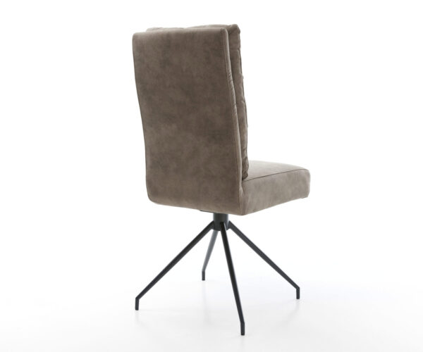 Jídelní židle Pela-Flex taupe vintage s křížovou konstrukcí, zužující se černá - Image 5