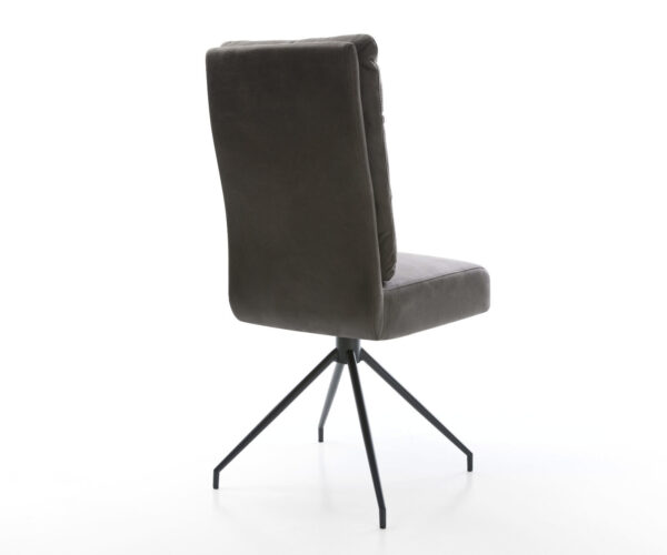 Jídelní židle Pela-Flex antracit vintage křížová podnož, zužující se černá - Image 5