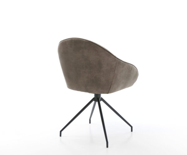 Jídelní židle Gaio-Flex taupe vintage křížový rám zúžený černý - Image 5