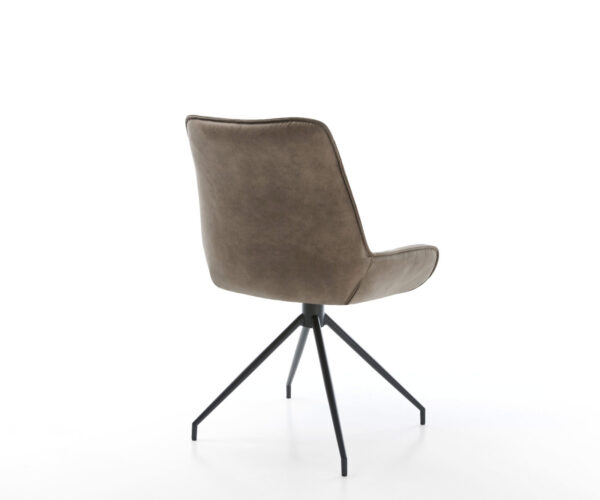 Jídelní židle Taimi-Flex taupe vintage křížová podnož zúžená černá - Image 5