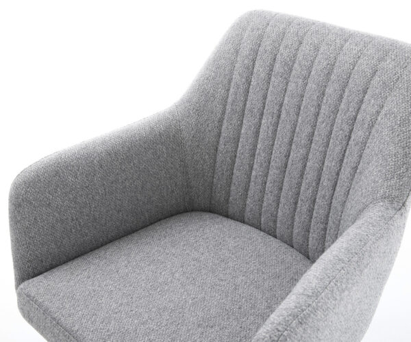 Jídelní židle Greg-Flex světle šedá konstrukce, křížová podnož, kuželová nerezová ocel - Image 4