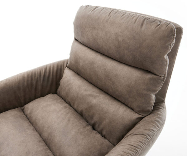 Jídelní židle Abelia-Flex s područkami taupe vintage, čtyřnohá, zúžená, černá - Image 4