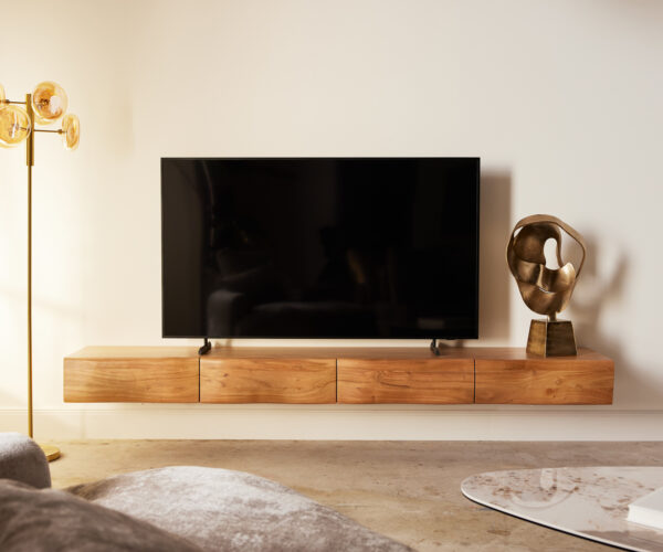 TV stolek New Live Edge 240 cm přírodní akácie 4 dveře plovoucí New Live-Edge Live Edge 240 cm přírodní akácie 4 dveře plovoucí - Image 2