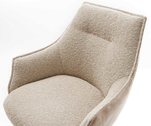 Barová židle Alja-Flex rám konzolový plochý kov černý kombinované materiály taupe jádro s taštičkovými pružinami - Image 4