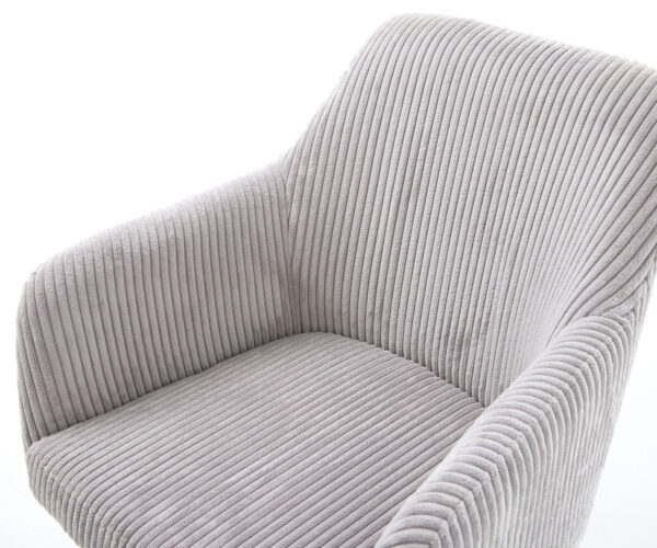 Jídelní židle Greg-Flex s kluznou konstrukcí, černý kord, stříbrně šedá - Image 4