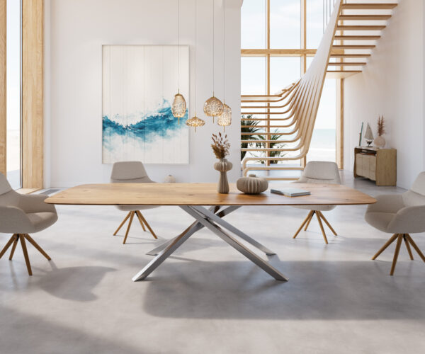 Jídelní stůl Edge 300x120 cm lodní tvar přírodní dub švýcarský - Image 2