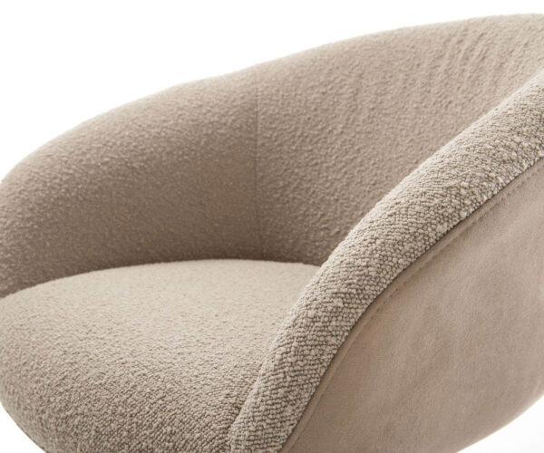 Jídelní židle Vinka-Flex s područkami konzolová konstrukce plochý kovový efekt titanové provedení kombinované materiály taupe jádro s taštičkovými pružinami - Image 4