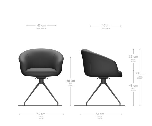 Jídelní židle Vinka-Flex s područkami, křížový rám, zužující se nerezová ocel, kombinované materiály, taupe, 180° otočné, jádro z taštičkových pružin - Image 6