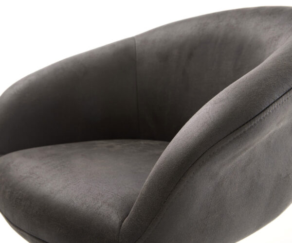 Jídelní židle Vinka-Flex s područkami, křížová podnož, kovový efekt, titanová mikrovlákna, antracit vintage - Image 4