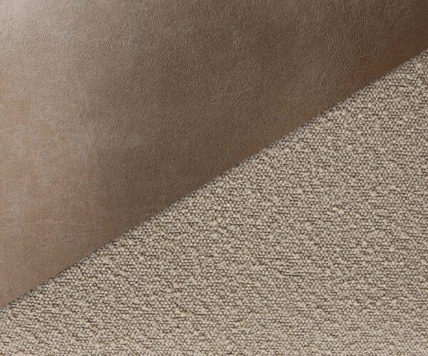 Jídelní židle Luan-Flex s područkami, křížová podnož, široké, kov černý, mix materiálů, taupe, otočné o 360° - Image 3