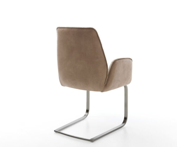 Jídelní židle Zoa-Flex smíšené materiály taupe konzolové ploché grafitové - Image 5