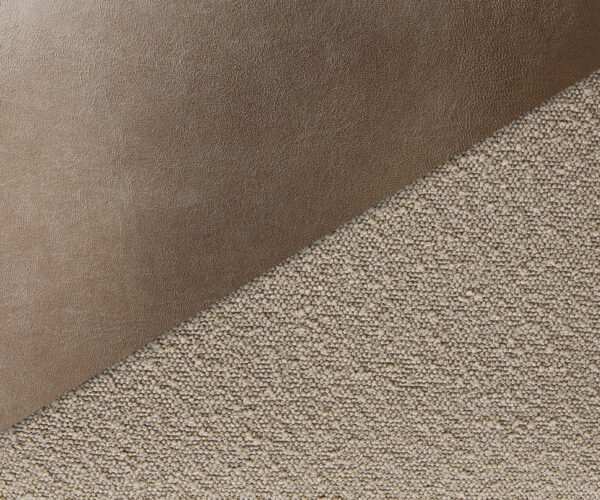 Jídelní židle Abelia-Flex smíšené materiály taupe, bílý křížový podstavec, otočné o 360°, funkce houpání - Image 3
