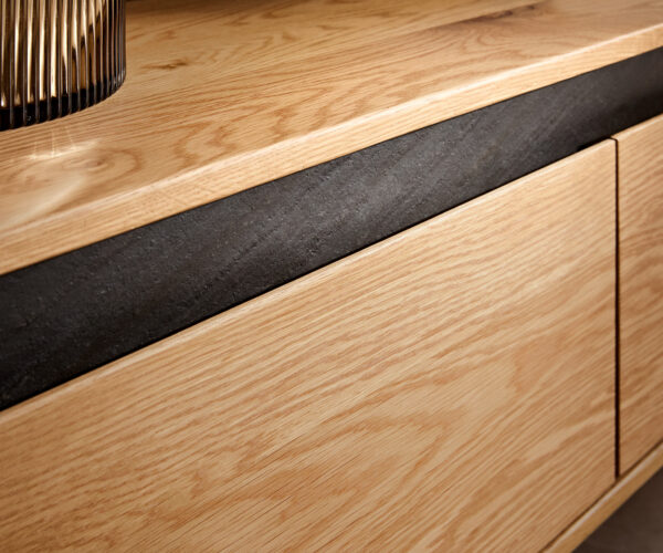 TV stolek Stonegrace 240 cm přírodní dub, 4 dveře, nohy ve stylu floating - Image 8