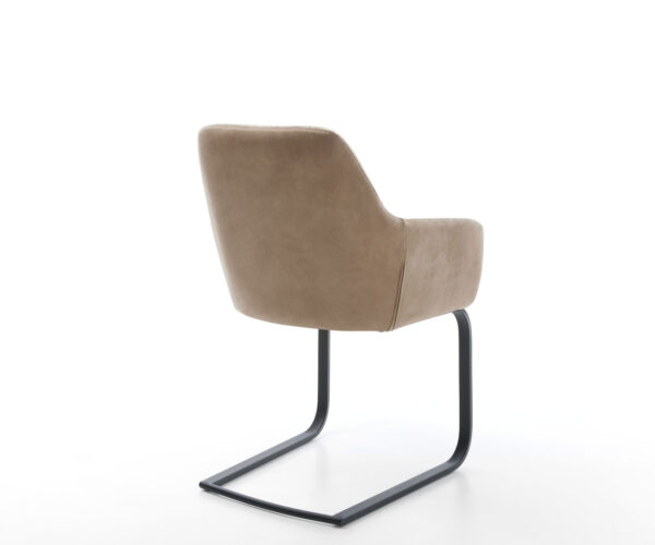 Jídelní židle Pejo-Flex smíšené materiály taupe konzolová konstrukce matná černá - Image 5