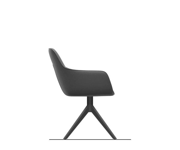 Jídelní židle Pejo-Flex smíšené materiály taupe, křížový rám, široký, nerezová ocel, houpací funkce, otočné o 360° - Image 8