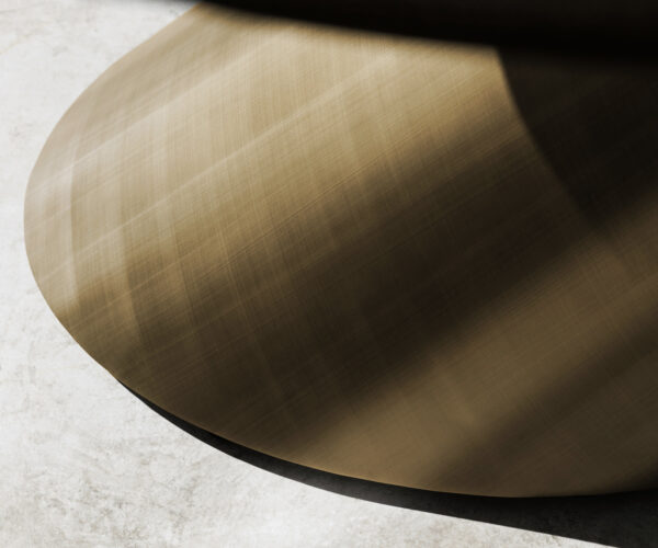Jídelní stůl Edge oválný 280x130 keramika Minas melange bílá béžová Cono metalická zlatá - Image 6