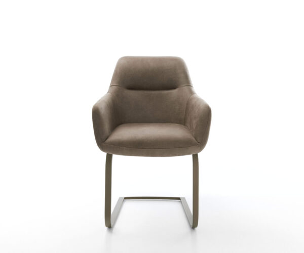 Jídelní židle Pejo-Flex rám konzolový, povrchová úprava flat effect, titanová mikrovlákna taupe vintage - Image 2