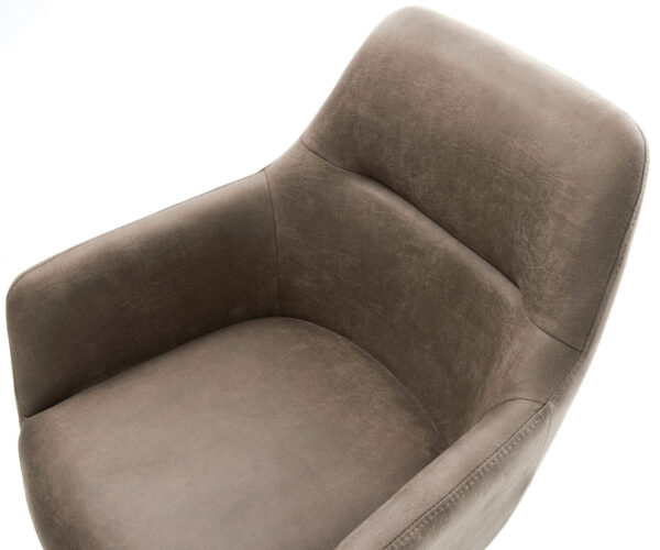 Jídelní židle Pejo-Flex rám konzolový, povrchová úprava flat effect, titanová mikrovlákna taupe vintage - Image 4