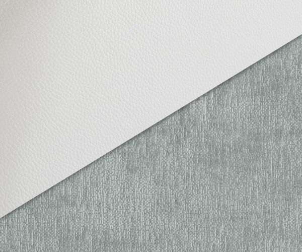 Jídelní židle Clea-Flex smíšené materiály pravá kůže bílá-pastelově modrá konzolová konstrukce plochá bílá - Image 3