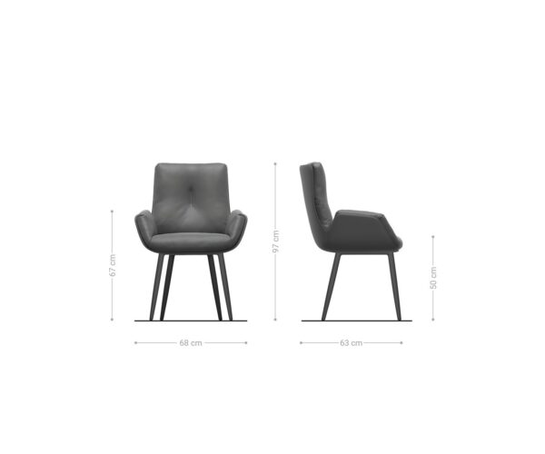 Jídelní židle Clea-Flex 4 nohy zúžené nerezové oceli, chenille stříbrnošedá - Image 6