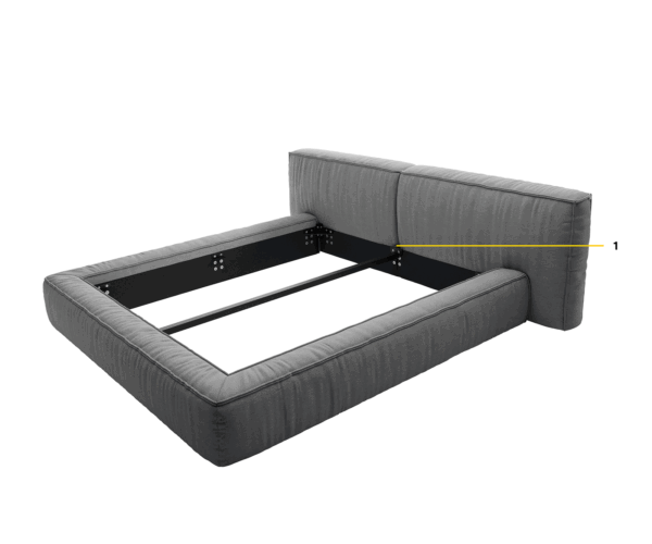 Čalouněná postel Coperti bouclé stříbrnošedý 180x200 cm - Image 8