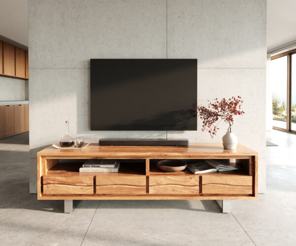 TV stolek Live-Edge 190 cm akácie natural 4 zásuvky - Image 2